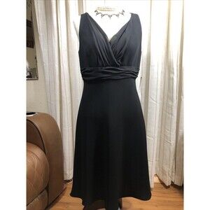 Evan-Picone Women's Size 6 Black Cocktail Formal Knee Length Evening Dress NWT!